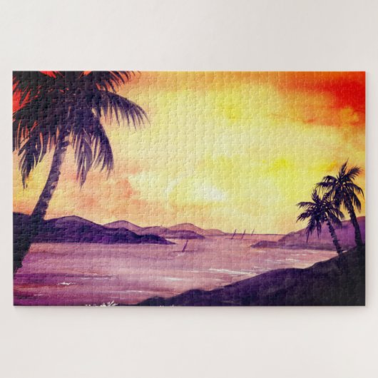 Sonnenuntergang von Farida Greenfield in Tropics Puzzle (Horizontal)