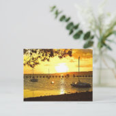 Sonnenuntergang von Hayling Island Postkarte (Stehend Vorderseite)