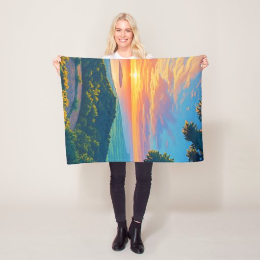 Sonnenuntergang von Mount Jerai Fleecedecke (Beispiel)