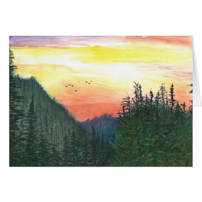 Sonnenuntergang von Oregon-Wald (Vorderseite (Horizontal))