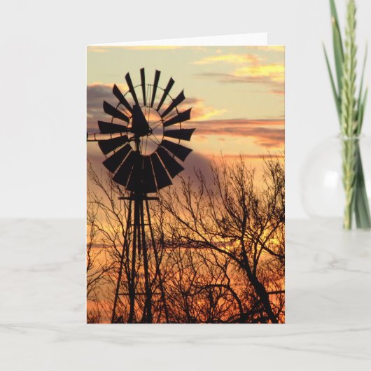 Sonnenuntergang von Texas Karte (Vorderseite)