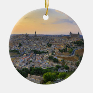 Sonnenuntergang von Toledo Spanien Keramik Ornament