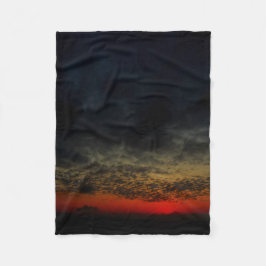 Sonnenuntergang vor dem Sturm Fleecedecke