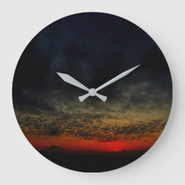 Sonnenuntergang vor dem Sturm Große Wanduhr