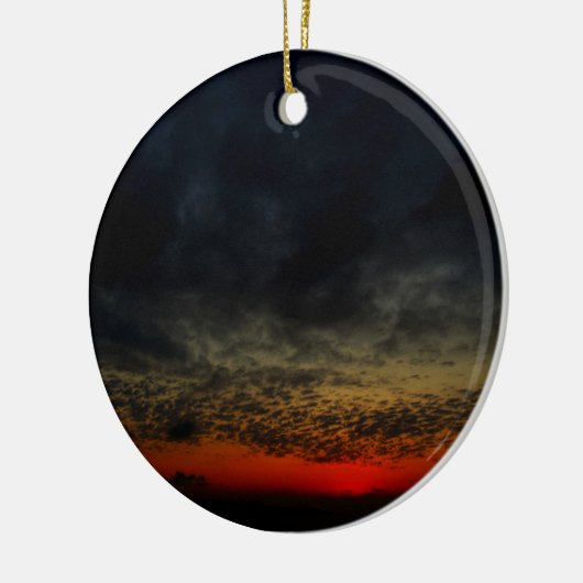 Sonnenuntergang vor dem Sturm Keramik Ornament (Links)