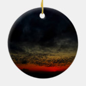 Sonnenuntergang vor dem Sturm Keramik Ornament (Hinten)