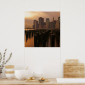 Sonnenuntergang während stürmischer Himmel über Os Poster (Küche)