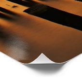 Sonnenuntergang während stürmischer Himmel über Os Poster (Ecke)