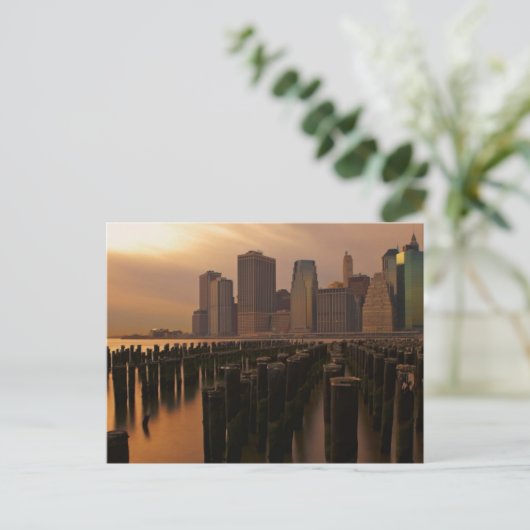 Sonnenuntergang während stürmischer Himmel über Os Postkarte (Stehend Vorderseite)