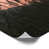 Sonnenuntergang - wahres Feld Poster (Ecke)