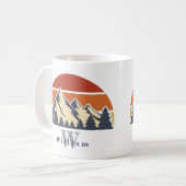 Sonnenuntergang Wald Zeichnend schöne Monogram Hik Kaffeetasse (Vorderseite Links)