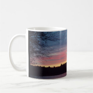 Sonnenuntergang, Walden Teich, sichelförmiger Mon Kaffeetasse