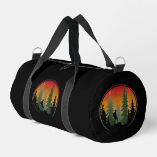 Sonnenuntergang Wandern Natur Wald Duffle Bag