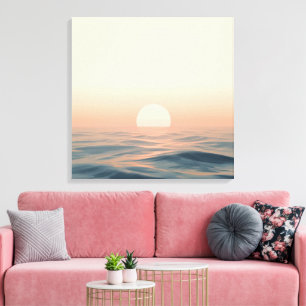Sonnenuntergang-Wandkunst – Friedliche Boho-Landsc Leinwanddruck