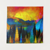 Sonnenuntergang Wandteppich (Vorderseite)