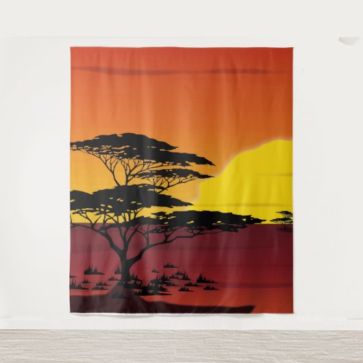 Sonnenuntergang Wandteppich (Vorderseite)