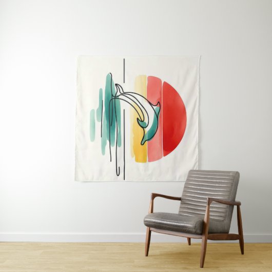 Sonnenuntergang Wandteppich (Beispiel (Horizontal))