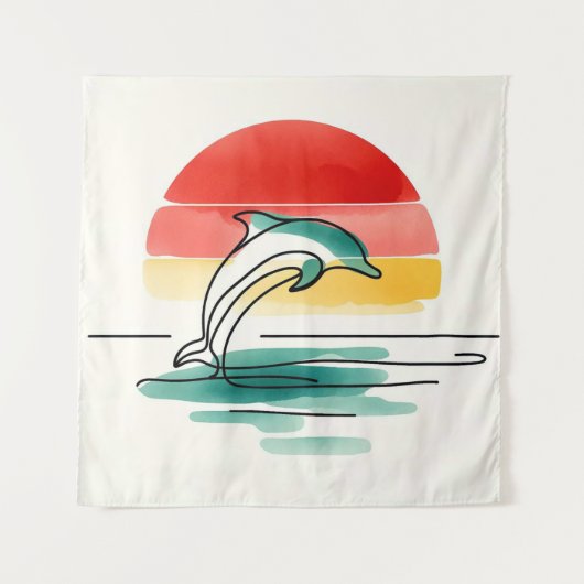 Sonnenuntergang Wandteppich (Vorderseite)