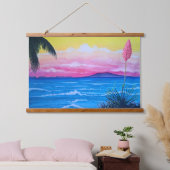 Sonnenuntergang Wandteppich Mit Holzrahmen (Schlafzimmer)