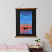 Sonnenuntergang Wandteppich Mit Holzrahmen (Schlafzimmer)