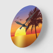 Sonnenuntergang-Wanduhr Runde Wanduhr (Winkel)