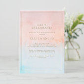 Sonnenuntergang Wasserfarbe Feiern Einladung (Stehend Vorderseite)