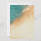 Sonnenuntergang Wasserfarben-Küste Tropischer Stra Einladung (Rückseite)