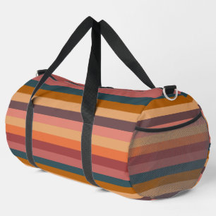 Sonnenuntergang Wasserfarben Streifen Duffle Bag