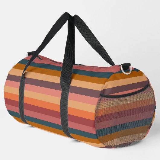 Sonnenuntergang Wasserfarben Streifen Duffle Bag (Rechte Ecke)
