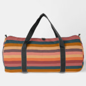 Sonnenuntergang Wasserfarben Streifen Duffle Bag (Rückseite)