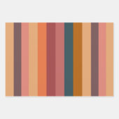 Sonnenuntergang Wasserfarben Streifen Geschenkpapier Set (Vorderseite)