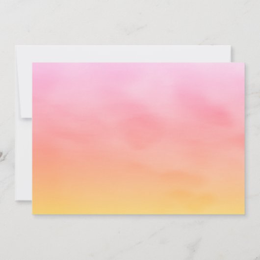 Sonnenuntergang Wasserfarbenpalme Blätter Couple's Einladung (Rückseite)