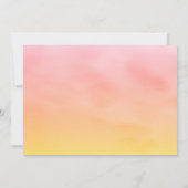 Sonnenuntergang Wasserfarbenpalme Blätter Probe Ab Einladung (Rückseite)