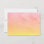 Sonnenuntergang Wasserfarbenpalme Blätter UAWG RSVP Karte (Rückseite)