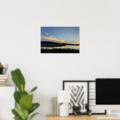 Sonnenuntergang-Wasserlandschafts-Plakat Poster (Heimbüro)