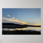 Sonnenuntergang-Wasserlandschafts-Plakat Poster (Vorne)