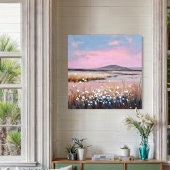 Sonnenuntergang - Weiche, pastellfarbene Landschaf Leinwanddruck