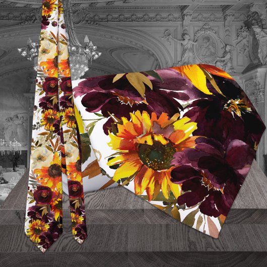 Sonnenuntergang & Wein Hochzeit Neck Tie Krawatte