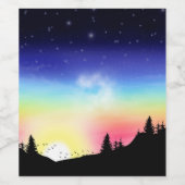 Sonnenuntergang Weinetikett (Einzelnes Label)