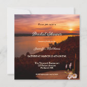 Sonnenuntergang Weinkeller oder Weinberg Brautpart Einladung (Vorderseite)