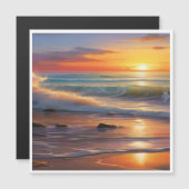 Sonnenuntergang: Welle der Ruhe Magnetkarte (Vorne/Hinten)