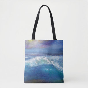 Sonnenuntergang-Wellen-Taschentasche Tasche