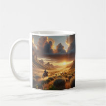 Sonnenuntergang - Western Landschaft Tasse