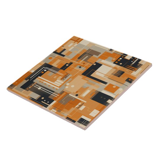 Sonnenuntergang Whispers Apricot Abstrakt Delikate Fliese (Seite)