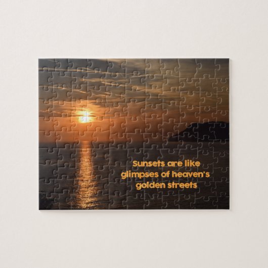 Sonnenuntergang wie ein Himmelsglanz - 8 x 10 Zoll Puzzle (Horizontal)