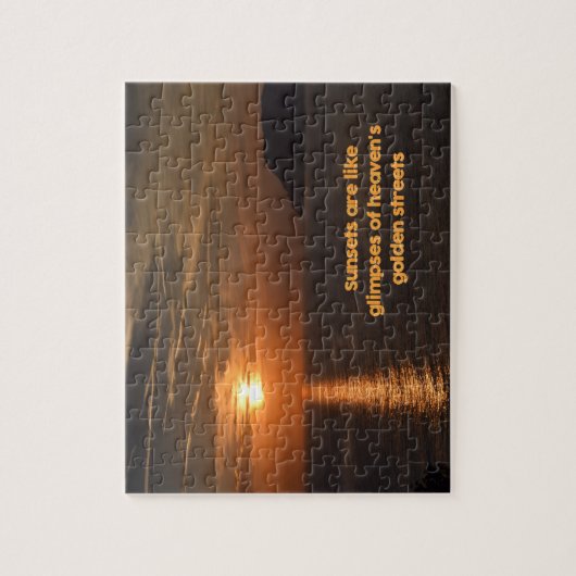 Sonnenuntergang wie ein Himmelsglanz - 8 x 10 Zoll Puzzle (Vertikal)