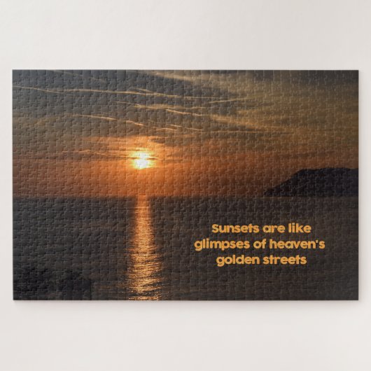 Sonnenuntergang wie eine Himmelsglampe - 20 x 30 Z Puzzle (Horizontal)