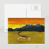 Sonnenuntergang Wildtier Postkarte (Vorne/Hinten)