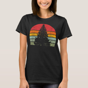 Sonnenuntergang Wildtiere Bäume Outdoor Natur Retr T-Shirt