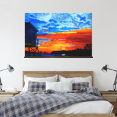 Sonnenuntergang wird überwacht leinwanddruck (Insitu (Schlafzimmer))